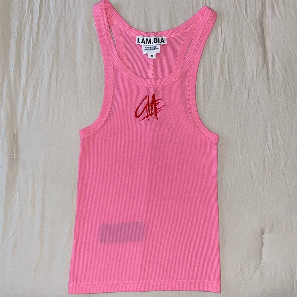 I.Am.Gia Pink Lece tank
